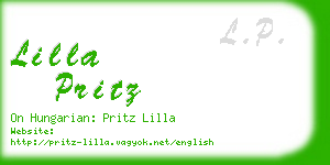 lilla pritz business card